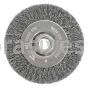 Weiler 36207 Wolverine 4" Crimped Wire Wheel .014" Steel Fill Narrow Face 5/8"-11 UNC Nut