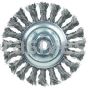 Weiler 36217 Wolverine 4" Knot Wire Wheel Standard Twist .014" Steel Fill M14 x 2.0 Nut