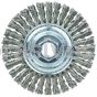 Weiler 36218 Wolverine 4" Knot Wire Wheel Stringer Bead Twist .020" Steel Fill 5/8"-11 UNC Nut