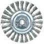Weiler 36224 Wolverine 6" Knot Wire Wheel Standard Twist .025" Steel Fill 5/8"-11 UNC Nut