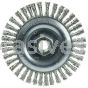 Weiler 36296 Wolverine 5" Knot Wire Wheel Stringer Bead Twist .020" Stainless Steel Fill 5/8"-11 UNC Nut