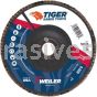 Weiler 50108 7" Tiger Ceramic Abrasive Flap Disc Conical Type 29 Phenolic Backing 36C 7/8" Arbor Hole