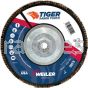 Weiler 50112 7" Tiger Ceramic Abrasive Flap Disc Conical Type 29 Phenolic Backing 36C 5/8"-11 UNC Nut