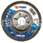 Weiler 50502 4" Tiger Disc Abrasive Flap Disc Conical Type 29 Aluminum Backing 36 Z 5/8" Arbor Hole
