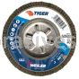 Weiler 50503 4" Tiger Disc Abrasive Flap Disc Conical Type 29 Aluminum Backing 40 Z 5/8" Arbor Hole