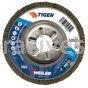 Weiler 50505 4" Tiger Disc Abrasive Flap Disc Conical Type 29 Aluminum Backing 80 Z 5/8" Arbor Hole