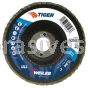 Weiler 50593 4" Tiger Disc Abrasive Flap Disc Conical Type 29 Phenolic Backing 40 Z 5/8" Arbor Hole