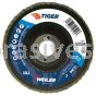 Weiler 50594 4" Tiger Disc Abrasive Flap Disc Conical Type 29 Phenolic Backing 60 Z 5/8" Arbor Hole