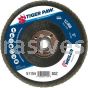 Weiler 51154 5" Tiger Paw Abrasive Flap Disc Conical Type 29 Phenolic Backing 80 Z 5/8"-11 UNC Nut