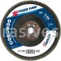 Weiler 51156 5" Tiger Paw Abrasive Flap Disc Flat Type 27 Phenolic Backing 40 Z 5/8"-11 UNC Nut