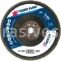 Weiler 51158 5" Tiger Paw Abrasive Flap Disc Flat Type 27 Phenolic Backing 80 Z 5/8"-11 UNC Nut