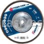 Weiler 51169 7" Tiger Paw Super High Density Flap Disc Flat Type 27 Phenolic Backing 60 Z 5/8"-11 UNC Nut