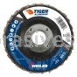 Weiler 51250 4-1/2" Tiger Aluminum Flap Disc Conical Type 29 Phenolic Backing 36 Z 7/8" Arbor Hole