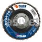 Weiler 51253 4-1/2" Tiger Aluminum Flap Disc Flat Type 27 Phenolic Backing 60 Z 7/8" Arbor Hole