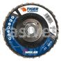 Weiler 51256 4-1/2" Tiger Aluminum Flap Disc Flat Type 27 Phenolic Backing 36 Z 5/8"-11 Arbor Hole