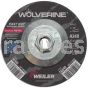 Weiler 56449 5" x 1/4" Wolverine Type 27 Grinding Wheel A24R 5/8"-11 Nut
