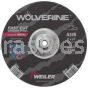 Weiler 56470 9" x 1/4" Wolverine Type 27 Grinding Wheel A24R 5/8"-11 Nut