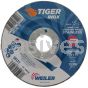 Weiler 58121 4-1/2" x 1/4" TIGER INOX Type 27 Grinding Wheel INOX24R 7/8" AH