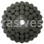 Weiler 86122 Burr-Rx 10" Maximum Density Shell-Mill Holder Disc Brush .055/80 CG Crimped Fill