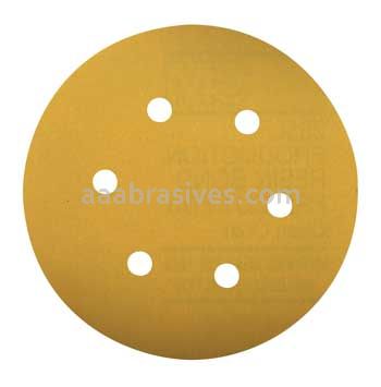 3M™ 7010511603 6" P120 Grit 255L Hookit™ Gold Film Sanding Disc
