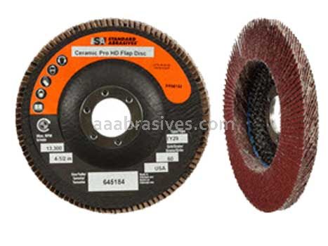 Standard Abrasives Ceramic Pro Type 29 High Density Flap Disc 645196 7" x 7/8 60 Grit Y-weight