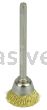 Weiler 26075 5/8" Miniature Wire Cup Brush .005" Brass Fill 1/8" Stem