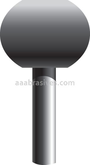 B-62, 1/2x3/8x1/8"sk, Mounted Point, Vitrified, PA/O