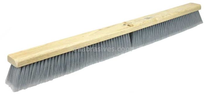 Weiler 42098 36" Fine Sweep Floor Brush Flagged Silver Polystyrene Fill Includes Brace