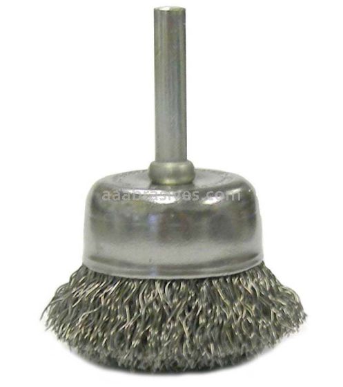 Weiler 36060 - 2" 1/4" Stem, .008, Retail Pack, Vortec Pro Crimped Wire Wheel - 012382360603