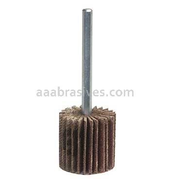 1 x 1 x 1/4 320 Merit Metal Alo Resin Bond Small Diameter Flap Wheels With 1/4" Steel Shank