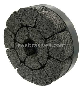 Weiler 86143 Burr-Rx 8" Maximum Density Shell-Mill Holder Disc Brush .055/80 CG Crimped Fill