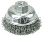 Weiler 13178 3-1/2" Crimped Wire Cup Brush .014" Steel Fill 3/8"-24 UNF Nut