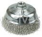 Weiler 14256 5" Crimped Wire Cup Brush .020" Stainless Steel Fill 5/8"-11 UNC Nut