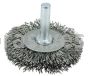 Weiler 17958 2" Stem-Mounted Crimped Wire Radial Wheel .020" Steel Fill 1/4" Stem