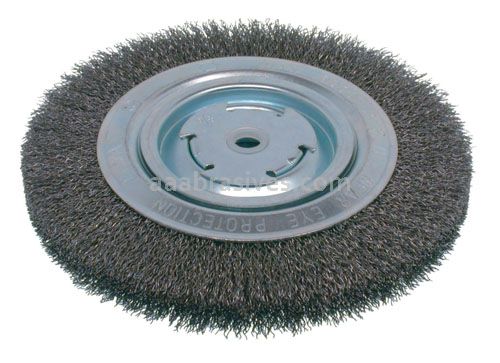 Osborn Crimped Wire Wheel Narrow Face 6” OD X .014” Steel X 5/8-1/2” AH #99009