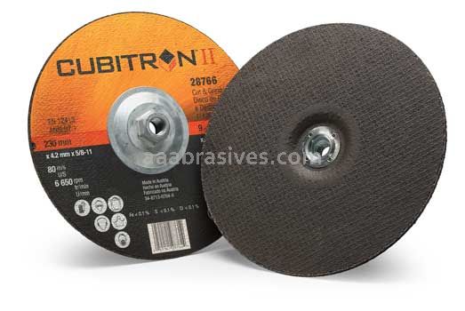 3M™ 7100019076 Cubitron™ II 9 x 1/8 x 5/8-11 28766 T27 Cut and Grind Wheel