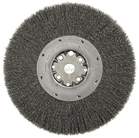 Weiler 01521 - 12" .014, 1-1/4" A.H. , Medium Crimped Wire Wheel - 012382015213