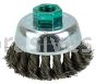 Weiler 13711 2-3/4" Single Row Knot Wire Cup Brush .020" Steel Fill M14 x 2.0 Nut