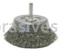 Weiler 14302 2 3/4" Crimped Wire Utility Cup Brush .0118" Steel Fill 1/4" Stem