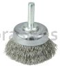 Weiler 14303 1-3/4" Crimped Wire Utility Cup Brush .006" Stainless Steel Fill 1/4" Stem