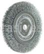 Weiler 01095 6" Narrow Face Crimped Wire Wheel Short Trim .008" Steel Fill 5/8"-1/2" Arbor Hole