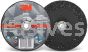 3M&trade; 7100141077 4 x 1/4 x 3/8 Type 27 Silver Depressed Center Grinding Wheel 87455