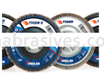 Weiler 50531 - 7" 24Z, 7/8" A.H., Tiger Disc Abrasive Flap Disc, Angled, Alum. Backing - 012382505318