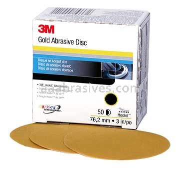3M™ 7000118759 3" P180 Grit 216U Hookit™ Gold Sanding Disc 00917