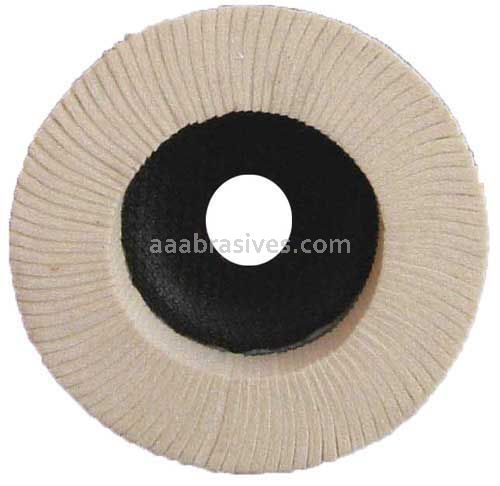 Wendt Abrasives 245631 Felt Polishing Flap Disc 5" x 7/8" - Type 27 FG Soft D5/H25