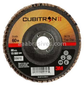3M™ 7100097650 4 x 5/8 60+ Grit 967A T29 Cubitron™ II Flap Disc