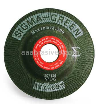 Rex-Cut 730001 4 x 3/16 x 5/8 36 Grit Sigma Green Grinding Wheels
