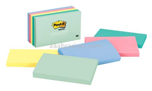 Post-it™ Notes 655-AST 3 in x 5 in Marseille Collection 3M 7100083327
