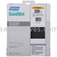 Norton 9 x 11 320 Grit B-weight Norton SandWet T280 JobPack Sanding Sheets