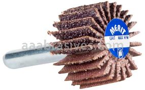 Merit Abrasives 08834131259 1 x 1 x 1/4 Small Diameter Flap Wheels With 1/4" Steel Shank 40 Grit Merit High Performance Ceramic/AO